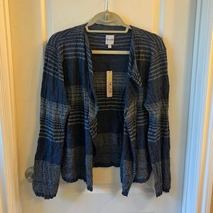 NWT Nic & Zoe Open front cardigan Navy SIZE large